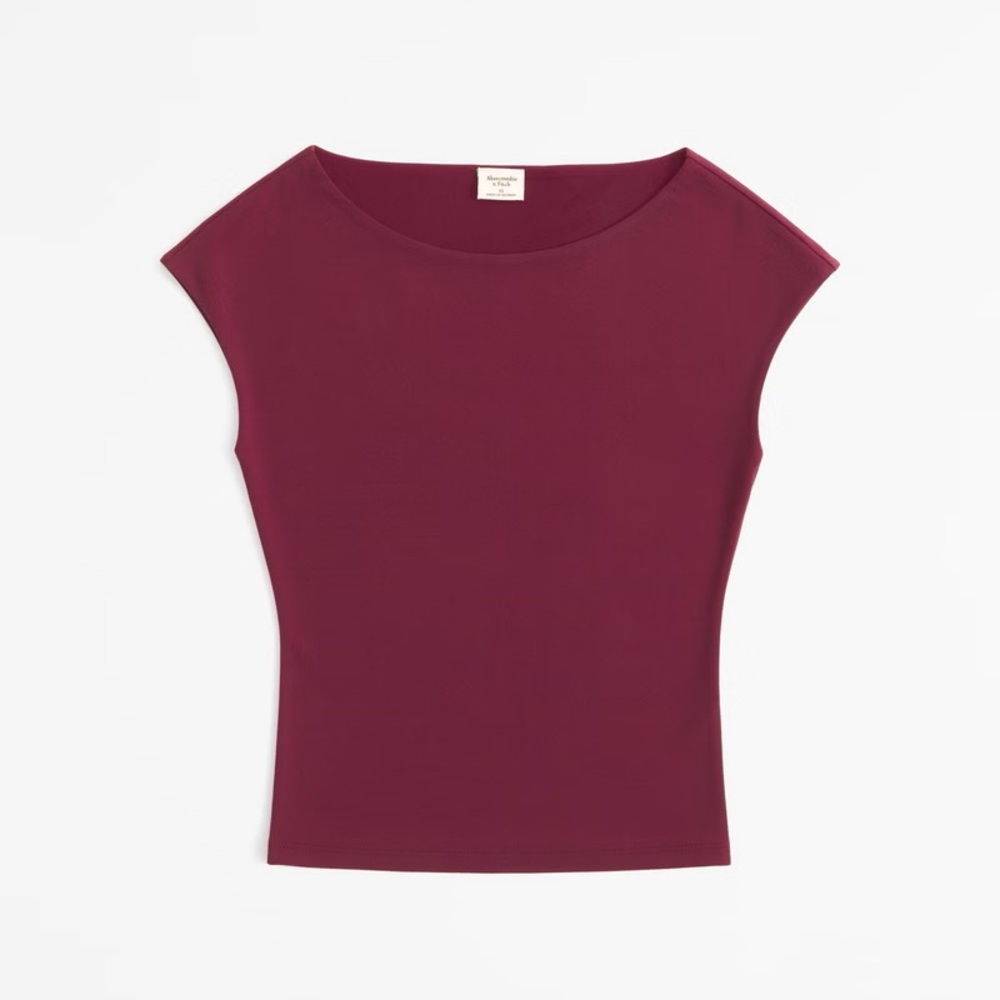 Abercrombie Stretch Crepe Boatneck Top
